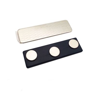 Wereldmarkt Magnetische naamplaatjes van roestvrij staal/insigne/houder met magnetische bevestigingen