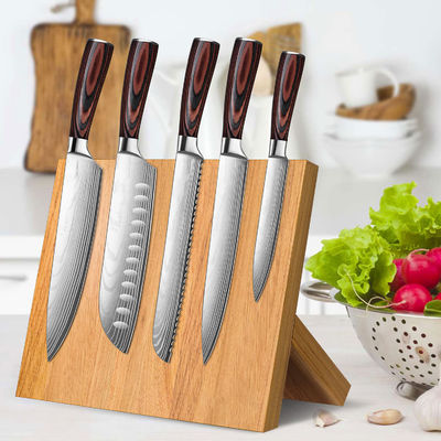 Organisatorische magnetische bamboe houten meshouder voor keuken counter maat