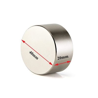Super sterke kracht Moto Magnet 40x20mm Neodymium Disc Magnet met ±1mm Tolerantie