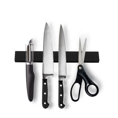 Verbeter uw keuken met onze duurzame magnetische messenhouder van roestvrij staal/rubber