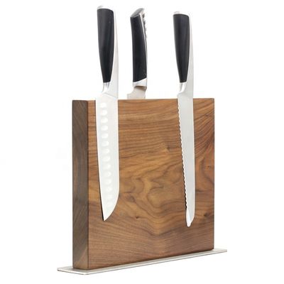Houten magnetische messenhouder voor houten keukenmessen
