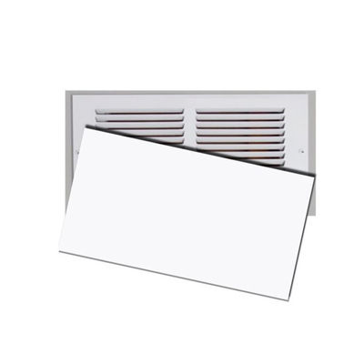 Gepersonaliseerde dikke magnetische ventilatie met wit PVC-oppervlak en composiet rubbermagneet
