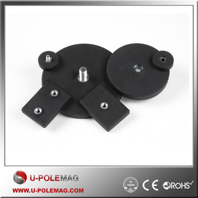 Permanente rubber gecoate houder auto dak magneet Grootte Dia 66mm of op maat