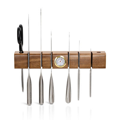 Multifunktioneel houten magnetisch meshouder met thermometer en hygrometer 325x55x50mm