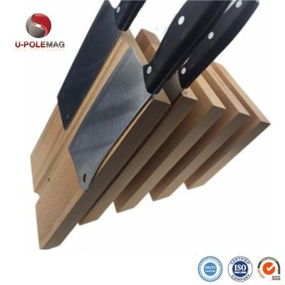 Gepersonaliseerd Logo Duurzaam Hout Keuken Magnetisch Messen blokhouder voor Duurzaam