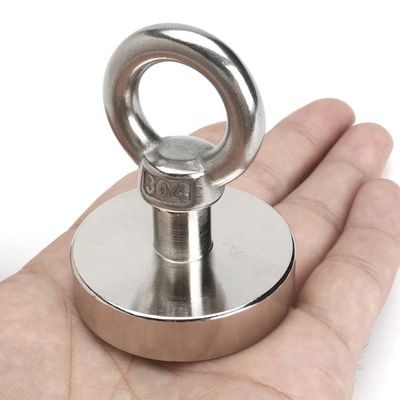 Hoog verdraagbare neodymiummagneet POTN08-75 550 lbs Sterk met schroefgat voor vissen