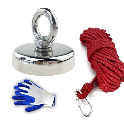 NdFeb Dia 75mm 230KG trekkracht Super Sterk Neodymium Vismagnet met oogvlek