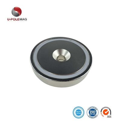 NdFeb Dia 75mm 230KG trekkracht Super Sterk Neodymium Vismagnet met oogvlek