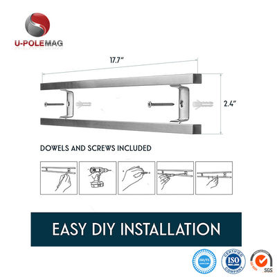 Stevig en duurzaam 18 inch vierkant buizen roestvrij staal magnetisch meshouder met haak