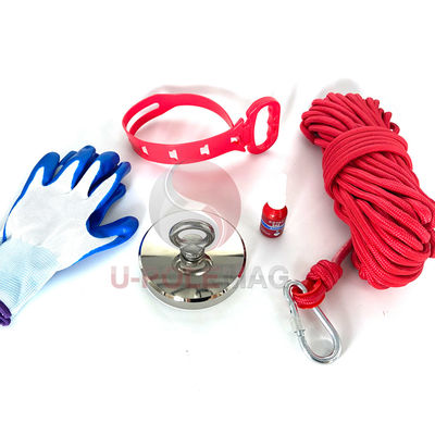 Dia 60mm 350lbs Force Neodymium Magnet Fishing Kit met D10mm x L10M touwgrootte