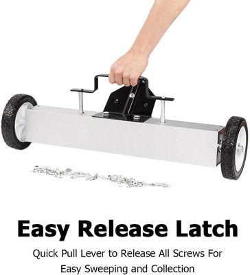 7' 18cm Wielen Handdruk Magnetische Nagelschroeven Veegmachine voor een gemakkelijke en effectieve pick-up