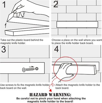 16 inch magnetisch mesband van roestvrij staal voor nette en praktische keukenopslag