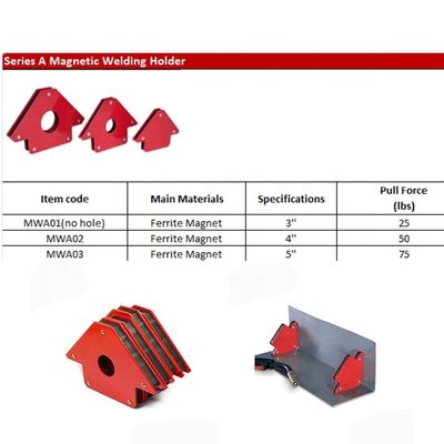 Rode magnetische lashouder 190 mm lengte voor veelzijdige toepassingen