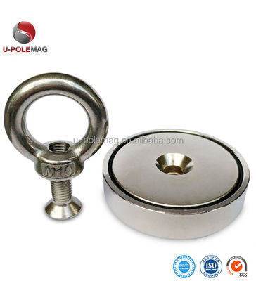 UPN04-75 350 lbs Neodymium vismagneet met oogbout en /-0,1 mm tolerantie haak type