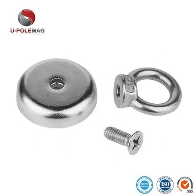 UPN04-75 350 lbs Neodymium vismagneet met oogbout en /-0,1 mm tolerantie haak type