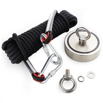 1200 lbs trekkracht Neodymium vismagneet met touw voor sterke magnetische trekkracht