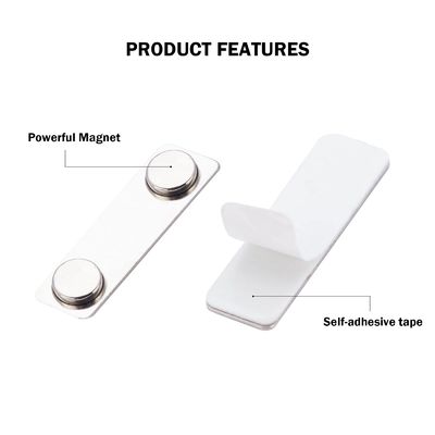 310g 45x13mm Zelfklevend schuim Sterk magnetisch naam badge met twee magneten Perfect