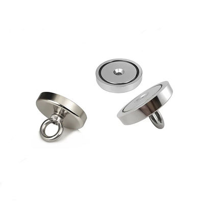 Hoogmagnetische NdFeB vismagneet D80x19mm-M10 met permanent magnetisch veld