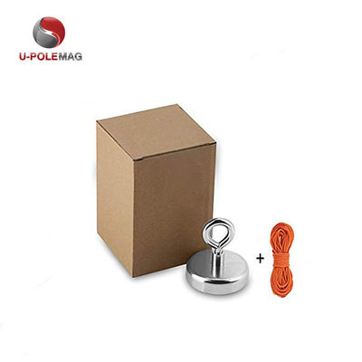 Hoogmagnetische NdFeB vismagneet D80x19mm-M10 met permanent magnetisch veld