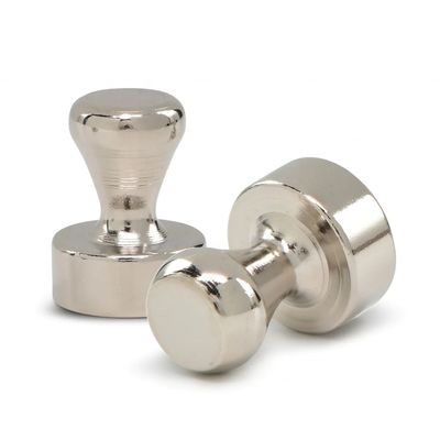 Nickelcoating Neodymium Magnetische stalen drukpen voor kantoor en koelkast