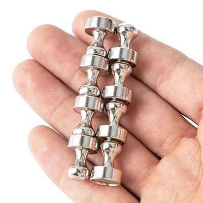 Nickelcoating Neodymium Magnetische stalen drukpen voor kantoor en koelkast