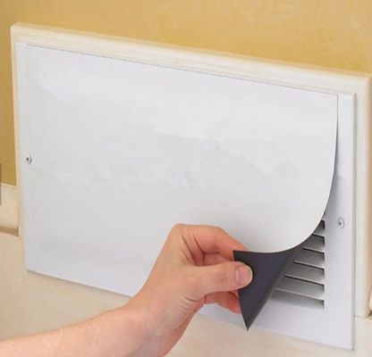 Ventilatoren en luchtregisters voor vloer- of plafondmuren Magnetische ventilatiebedekkingen Plaat 5,5&quot; x 12&quot; wit