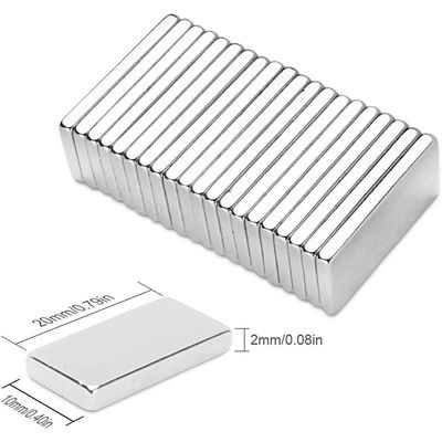 Tolerantie /-0,05 mm Nickel gecoate supersterke N45-neodymiummagneten voor rechthoekige blokken