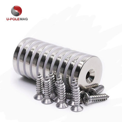 HTN04-60x15-8.5mm Neodymium Countersunk Pot Magnet met Ni-Cu-Ni-coating