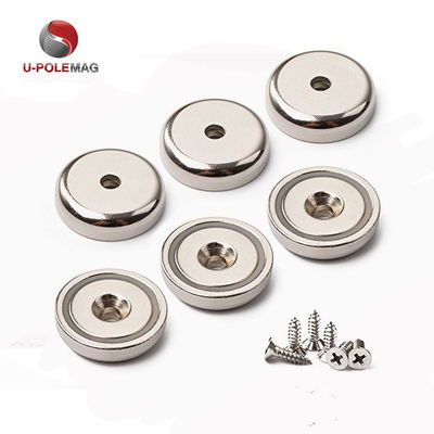HTN04-60x15-8.5mm Neodymium Countersunk Pot Magnet met Ni-Cu-Ni-coating
