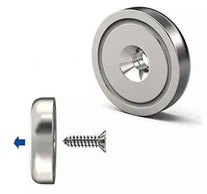 5.5mm schroefgrootte industriële magneet aangepast NeFeB pot magneet met Countersunk Hole Ring