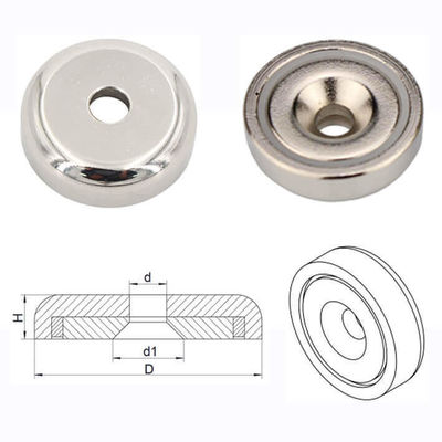 5.5mm schroefgrootte industriële magneet aangepast NeFeB pot magneet met Countersunk Hole Ring
