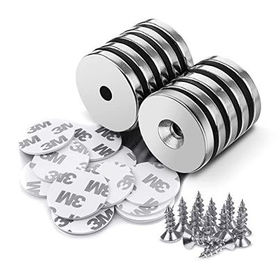 Neodymiummagneet N52 Ronde basis met tegenzinken gat ± 0,05 mm Tolerantie Sterke magneet