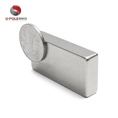 80C-220C Temperatuurbestendige N52 40x20x10 Neodymiummagneet met nikkelcoating