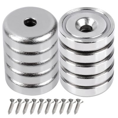 D20 MM 20lbs NdFeB Pot Magnet met Countersunk Hole Totale hoogte H 7,2 mm Hole d1 4,5 mm