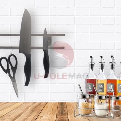 Magnetische mesbuis van roestvrij staal voor keukengerei en mesopslag