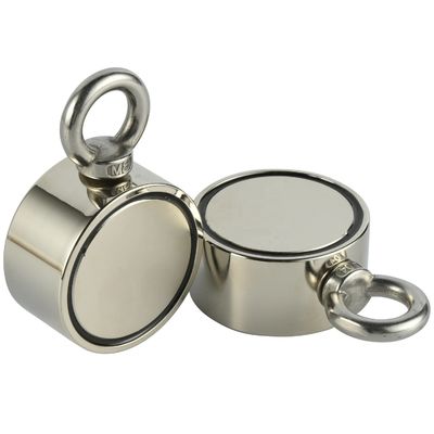 Densiteit Neodymium vismagneet met M8 oogbout en 80 kg trekkracht 48 mm diameter