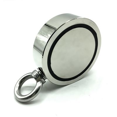 Densiteit Neodymium vismagneet met M8 oogbout en 80 kg trekkracht 48 mm diameter