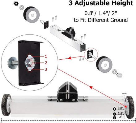 Behoorlijke magnetische ophaalveger met 30-50 pond trekkracht en wielen