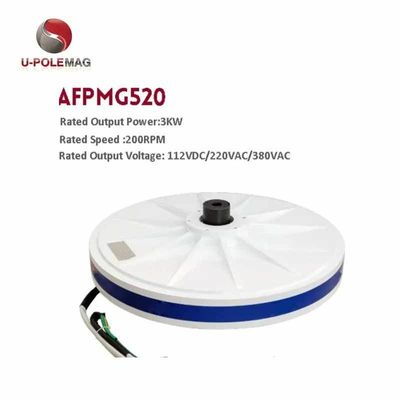 Op maat gemaakte uitgangsspanning 3kw 220v Verticale Axial Windturbine Generator voor verkoop