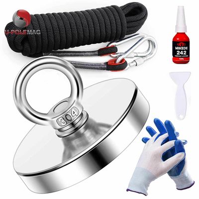 Super sterke Neodymium vismagneet Kit Set 500 lbs trekkracht Permanente magneet