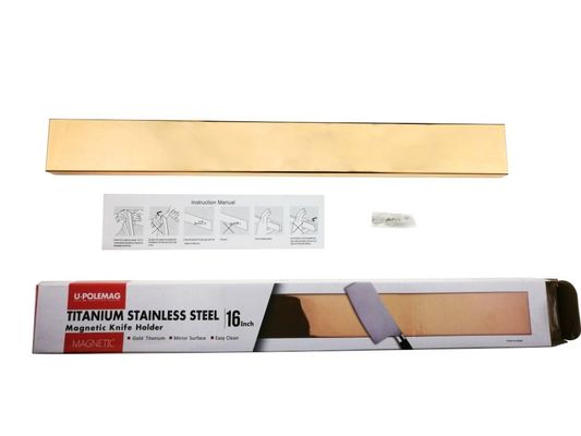 Buitenruimte ruimte release Gouden kleur Titanium Magnetische mesbalk 400x45x15mm Grootte