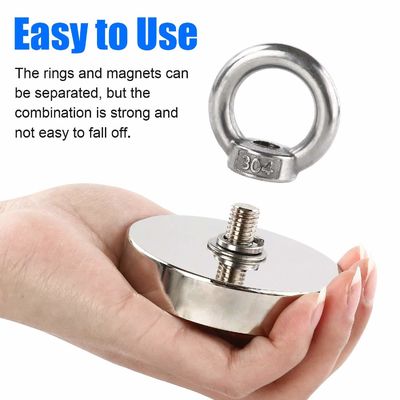 Super sterke Neodymium vismagneet Kit Set 500 lbs trekkracht Permanente magneet