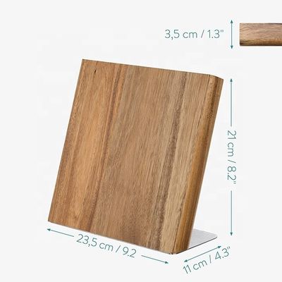 Acacia hout magnetisch mes organisator universele blok voor messen schaar 235x110x35mm