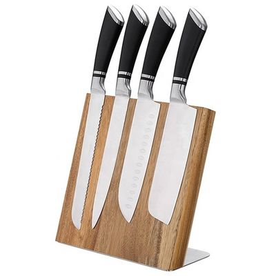 Acacia hout magnetisch mes organisator universele blok voor messen schaar 235x110x35mm