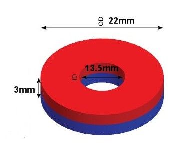 Ni-Cu-Ni coating grade N52 NdFeb Permanente grote ring Neodymiummagneet voor industriële doeleinden