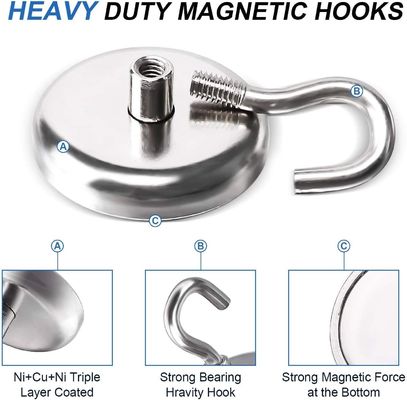 Persoonlijke afwerking Magnet Hook Permanent en krachtig voor hangende behoeften