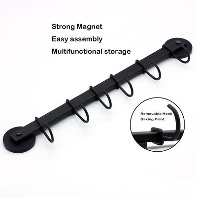 Grill Buitenhuis Koelkast Magnetische BBQ gereedschapshok met Neodymium Magnet 6 Haakjes en Stalen Materiaal