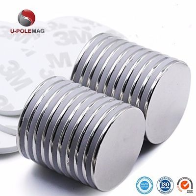 Tolerantie ±1 mm Permanente N35-N52 Neodymium Disc Kleefmagneet met 3M zelfklevend