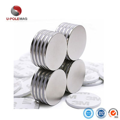 Tolerantie ±1 mm Permanente N35-N52 Neodymium Disc Kleefmagneet met 3M zelfklevend