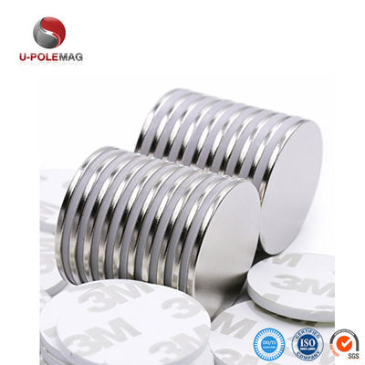 Tolerantie ±1 mm Permanente N35-N52 Neodymium Disc Kleefmagneet met 3M zelfklevend